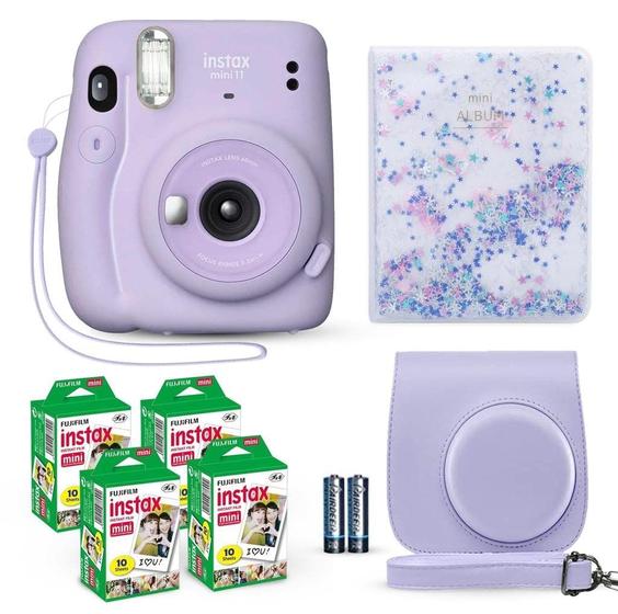 Imagem de Câmera Fujifilm Instax Mini 11 lilás roxa com filme 40 folhas