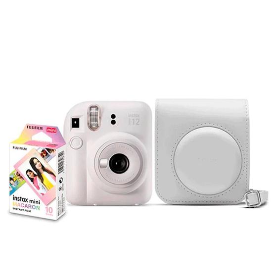 Imagem de Câmera Fujifilm Instax Mini 12 Branca + Bolsa +Filme Macaron