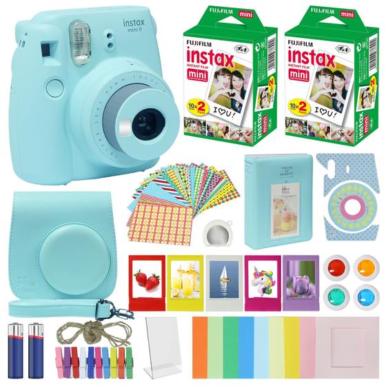 Imagem de Câmera Fujifilm Instax Mini 9 Ice Blue com pacote de acessórios