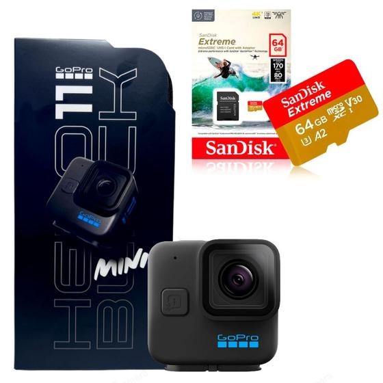 Imagem de Câmera GoPro 11 Black MINI + Cartão Sandisk Extreme 64GB