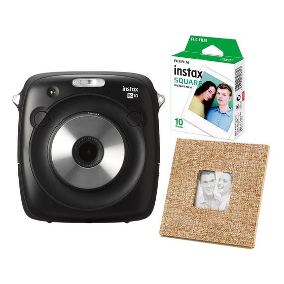 Imagem de Câmera Híbrida Instantânea e Digital Instax Square SQ10 + Filme 10 poses + Porta Retrato 