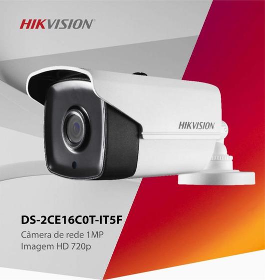 Imagem de Camera Hikvision Bullet DS-2CE16C0T-IT5F 1MP 3.6MM