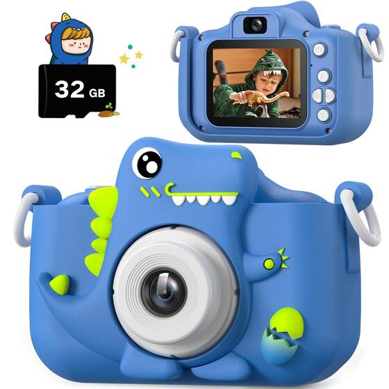 Câmera infantil HOOMOON Upgrade Dinosaur 1080P HD 3-12 anos ...