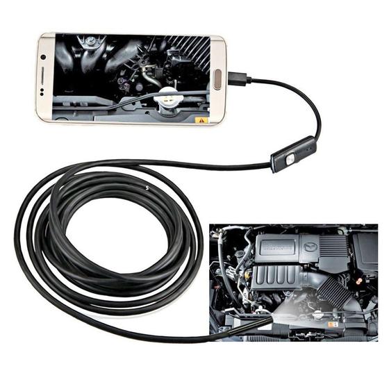 Imagem de Câmera Inspeção Sonda Wifi Endoscópica HD Para Smartphone Celular Ou Pc Com Cabo 2 Metros IOS Android
