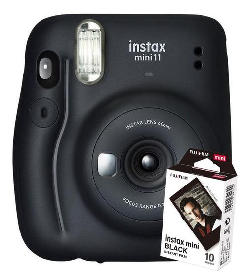 Câmera instantânea Fujifilm Instax Mini 11 + Filme Black Menor preço em Câmera instantânea Fujifilm Instax Mini 11 + Filme Black