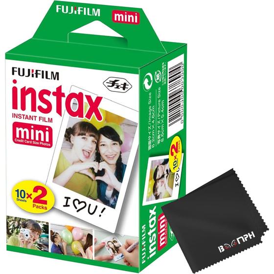 Imagem de Câmera instantânea Fujifilm Instax Mini com 20 filmes e tecidos