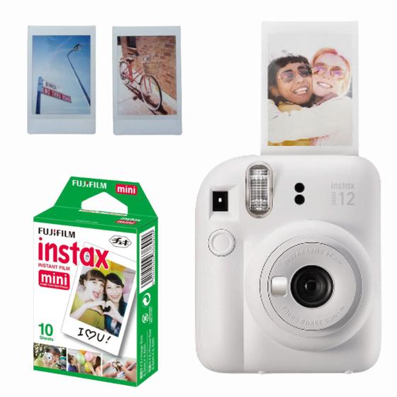 Imagem de Câmera Instantânea Instax Kit Mini 12 Branco + 10 Filmes Fujifilm