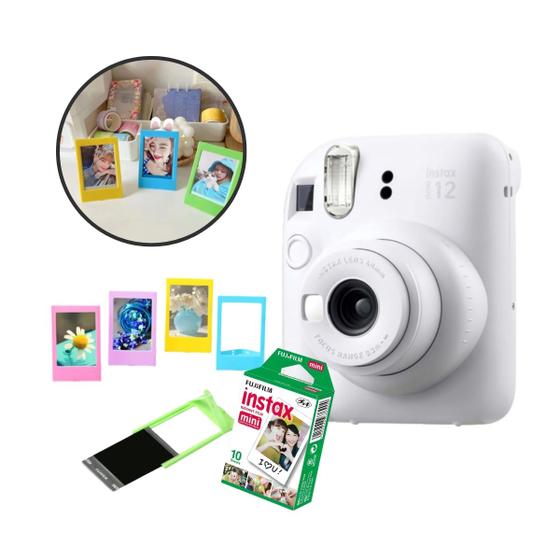 Imagem de Câmera Instax Mini 12 Branca com 5 Mini Porta Retratos Sortidos