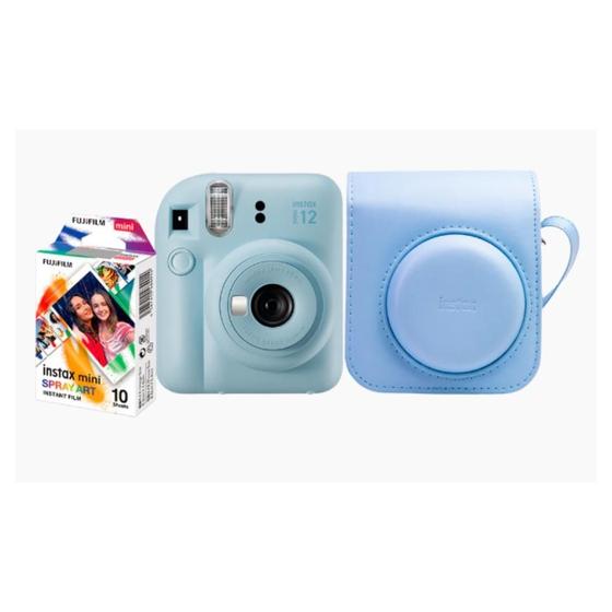 Imagem de Câmera Instax Mini 12 Fujifilm Azul Com Bolsa + 10Filmes