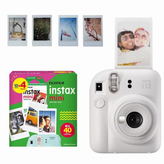Imagem de Câmera Instax Mini 12 Fujifilm Instantânea Branco + 40 Filmes