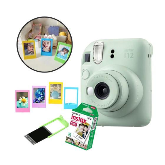 Imagem de Câmera Instax Mini 12 Verde Com 5 Mini Porta Retratos