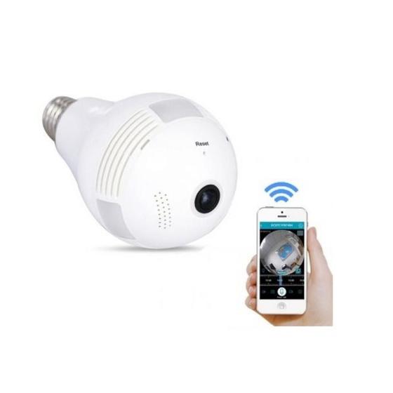 Imagem de Câmera Ip 360º Parorâmica Wi-Fi Lâmpada Led Kp-Ca153 Ípega