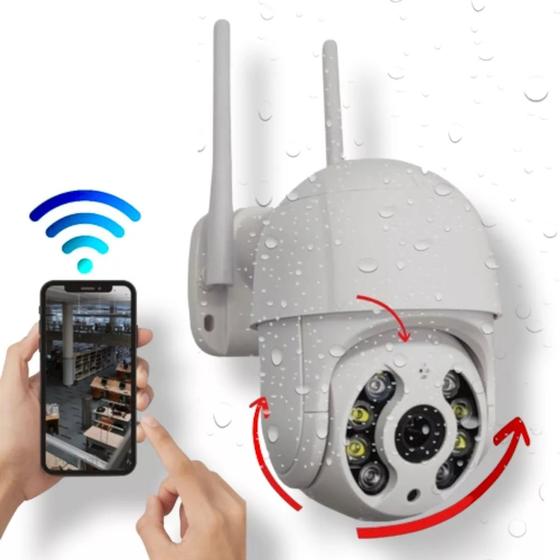 Camera Ip Giratória Wifi Externa Speed Dome Prova Água Zoom Bivolt