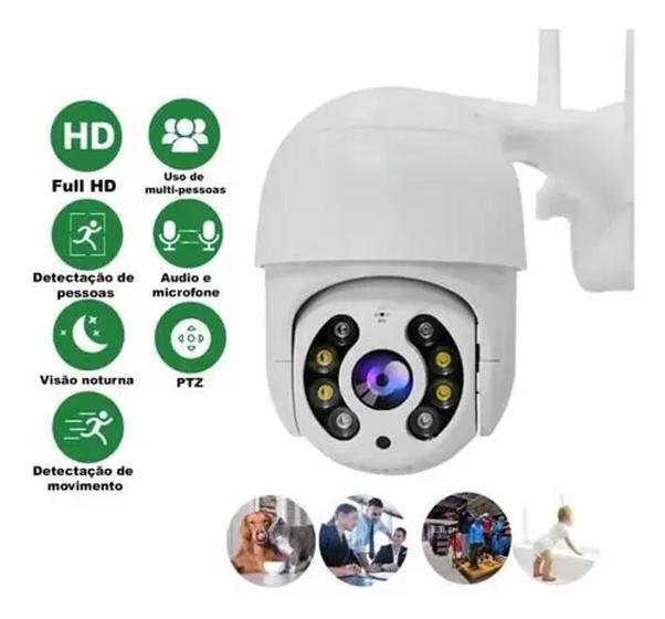Camera Ip Giratória Wifi Externa Speed Dome Prova Água Zoom Bivolt