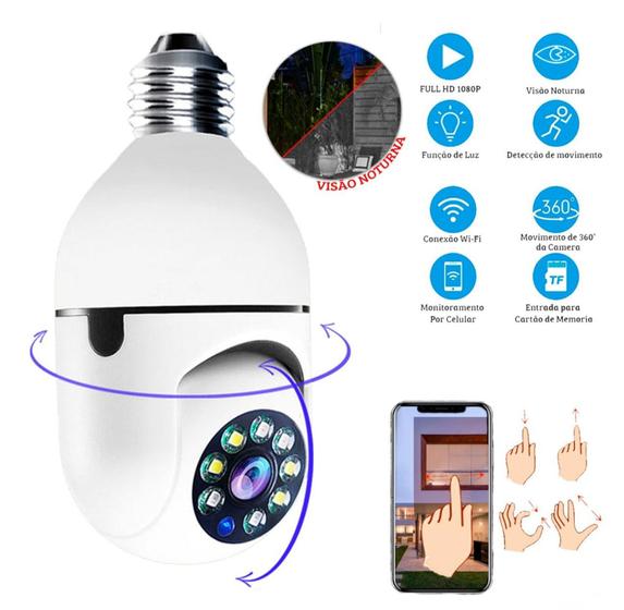 Camera Ip Inteligente Lampada Panoramica Yoosee Wifi E Espiã Menor preço em Camera Ip Inteligente Lampada Panoramica Yoosee Wifi E Espiã