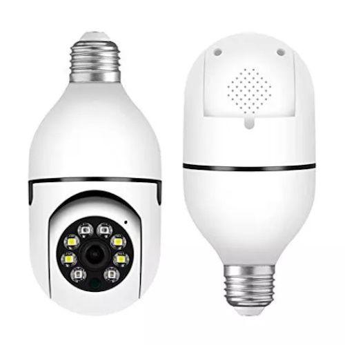 Imagem de Camera Ip Inteligente Lampada Panoramica Yoosee Wifi E Espiã Cor Branco