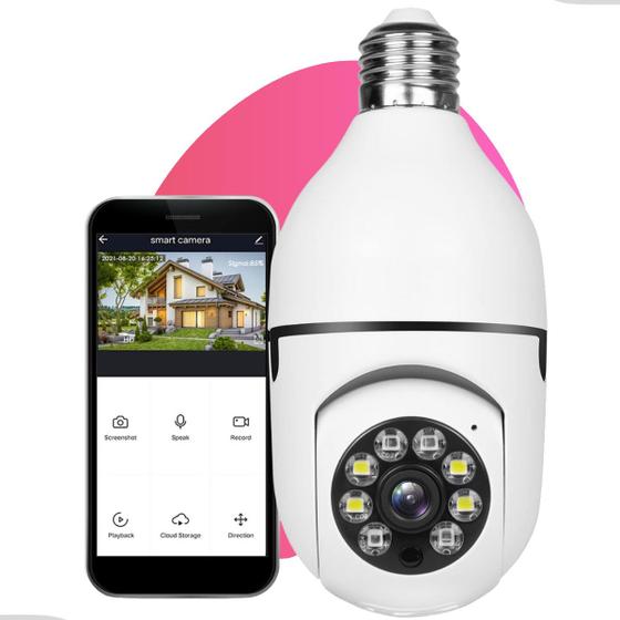 Imagem de Camera Ip Inteligente Lampada Segurança Yoosee Wifi Smart Panoramica Extern