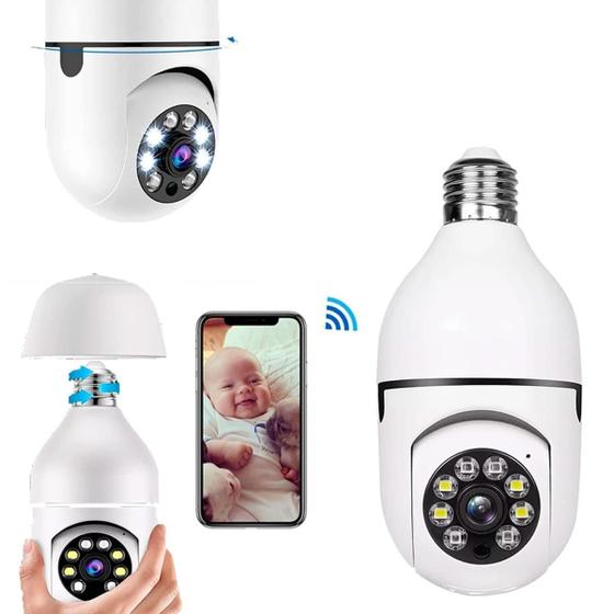 Imagem de Camera Ip Lampada Segurança 360 Visão Noturna Espia Wifi Hd