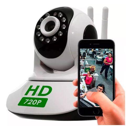 Camera Ip Robô Hd Wifi Sem Fio Gira 360º Áudio Visão Noturna Menor preço em Camera Ip Robô Hd Wifi Sem Fio Gira 360º Áudio Visão Noturna