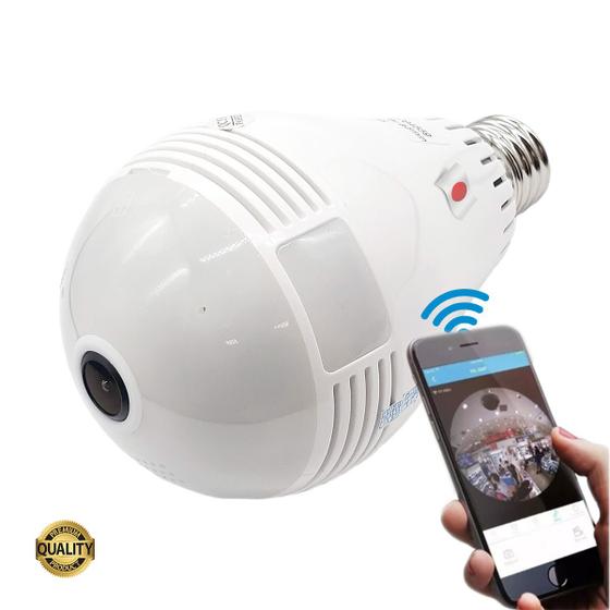 Imagem de Camera Ip Segurança Lampada Espia Wifi V380 - Pré vendida