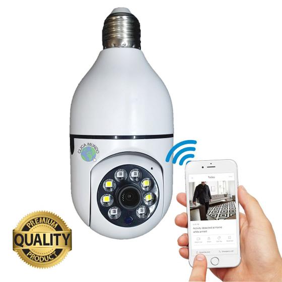 Camera Ip Segurança Lampada Panoramica Rastreio Wifi Espia Menor preço em Camera Ip Segurança Lampada Panoramica Rastreio Wifi Espia