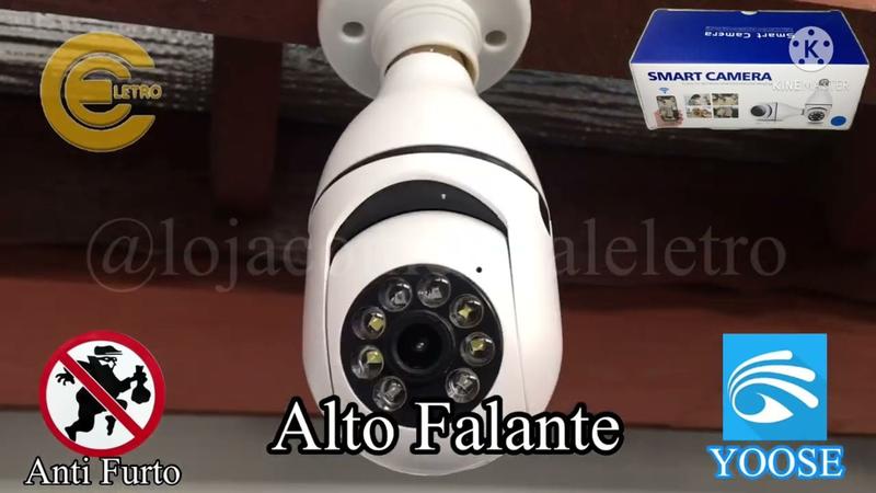 Imagem de Câmera Ip Segurança Lâmpada Panorâmica Wifi 360