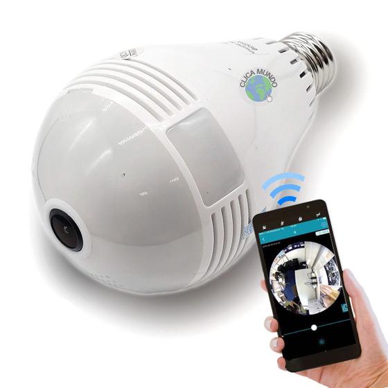Camera Ip Segurança Lampada Vr 360 Panoramica Espia Wifi V380 Menor preço em Camera Ip Segurança Lampada Vr 360 Panoramica Espia Wifi V380