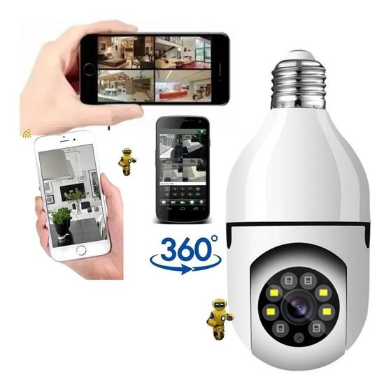 Imagem de Camera Ip Segurança Lampada Yoosee Panoramica Wifi1080 Espia