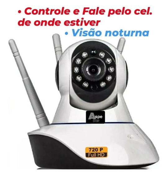 Imagem de Câmera Ip Segurança Monitoramento Baba Eletrônica Wifi Visão Noturna