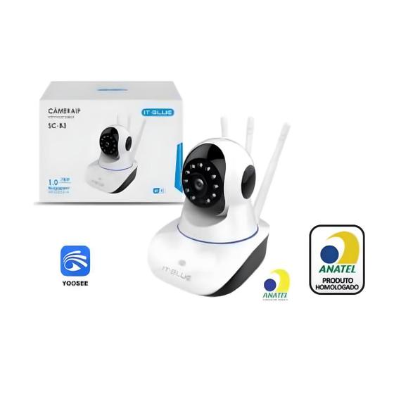 Imagem de Camera Ip Segurança Wifi 3 Antenas Robo Hd 1080P Com Audio Visão Noturna Infravermelho Anvisa