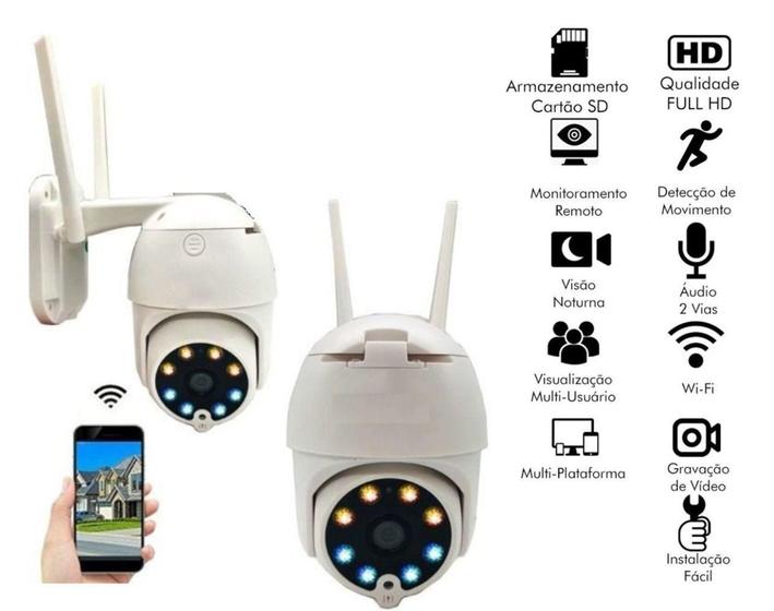 Imagem de Câmera Ip Wifi Externa Speed Dome Prova água Sensor Movimento - Durawel