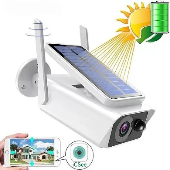 Imagem de Câmera Ip Wifi Segurança Ip66 Energia Solar Recarregavel Full Hd Smart Noturna Externa Prova D'água