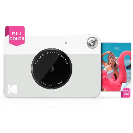 Imagem de Câmera KODAK Printomatic - Papel Fotográfico Adesivo ZINK 2x3 (Cinza)