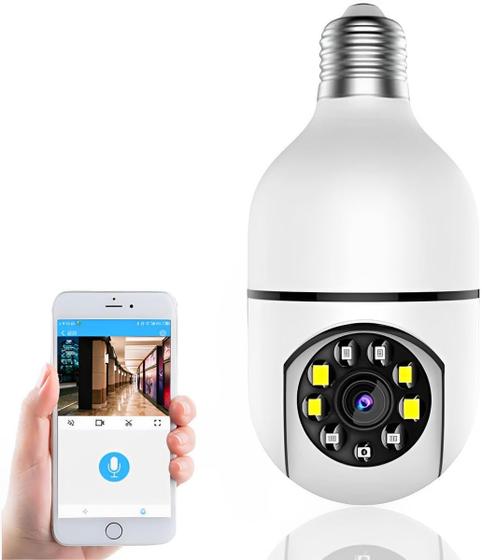 Imagem de Câmera Lâmpada 360 com visão noturna Wi-fi áudio FulHD Gravador App Yoosee