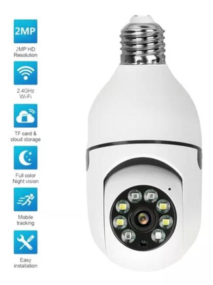 Imagem de Camera Lampada Espia E Monitoramento Wifi Led