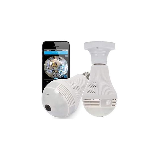Câmera Lâmpada Espiã Segurança Visão Noturna Sensor de Presença Alarme Alerta no IOS e ANDROID 413 Menor preço em Câmera Lâmpada Espiã Segurança Visão Noturna Sensor de Presença Alarme Alerta no IOS e ANDROID 413