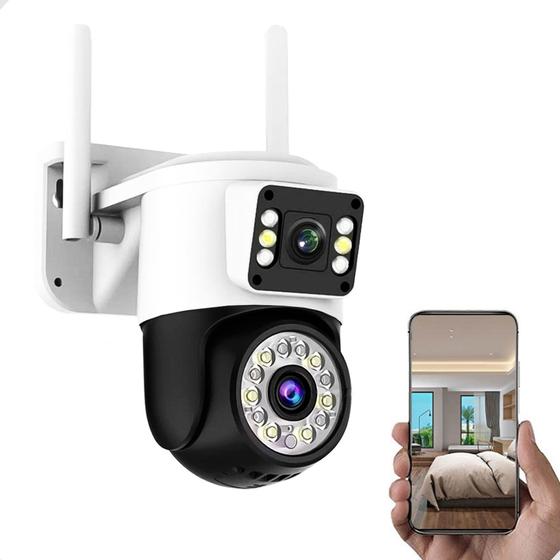 Imagem de Câmera Lentes Dupla Prova D agua Ip App Yoosee Celular Wifi