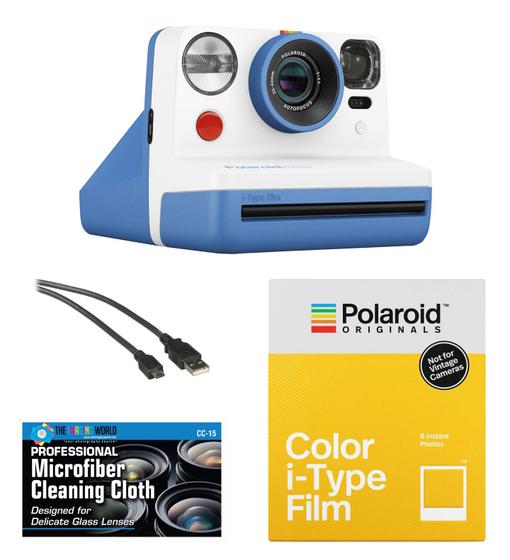 Imagem de Câmera Polaroid Now Instantânea Azul - Com Filme e Case de Tecido