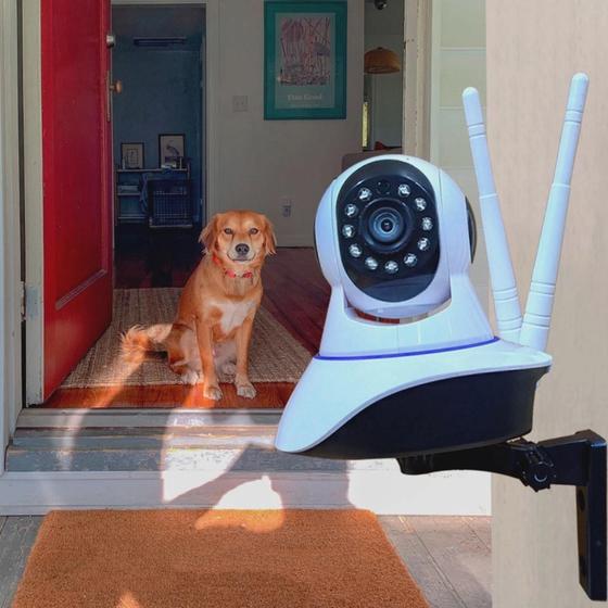 Imagem de Camera robo ip wi-fi 360º 2 antenas pet ou baba eletronica com aplicativo yoosee