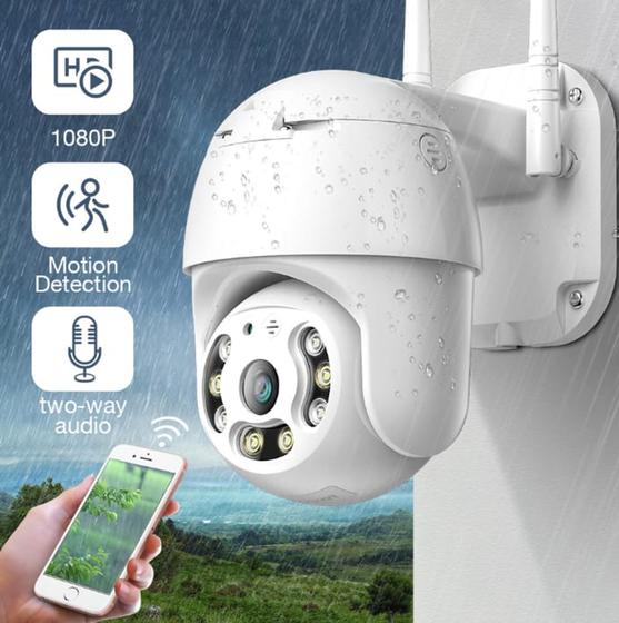 Imagem de Câmera rotativa visão noturna De Segurança Smart Ip Wi-fi Externa e interna  A Prova D,Água