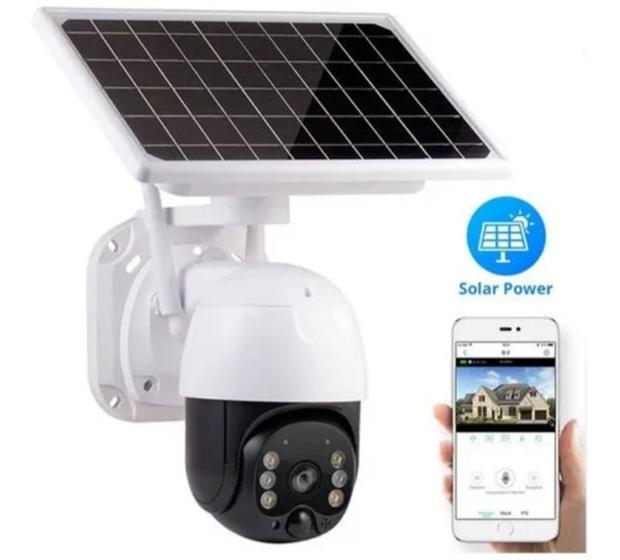 Imagem de Camera Segurança Dome Casa Wifi Icsee Energia Solar Full Hd com garantia