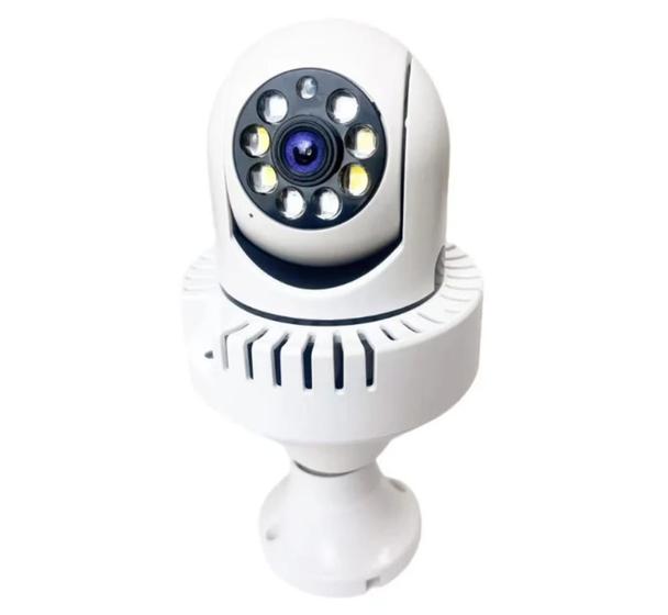 Imagem de Câmera Segurança Ip Wifi 360 Lâmpada Full HD 1080 Detector Fumaça Jortan JT-8191