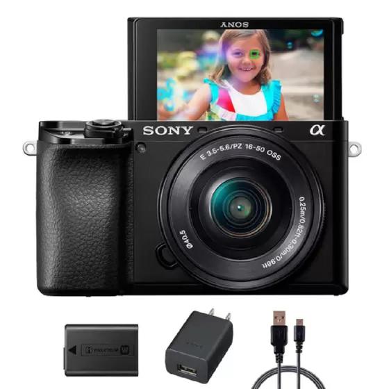 Câmera Digital Sony Branco 24.2mp - A6100 | 16-50mm