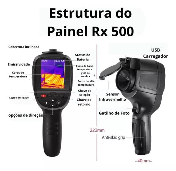 Imagem de Câmera Térmica Profissional infravermelho ABFRX500 +Software