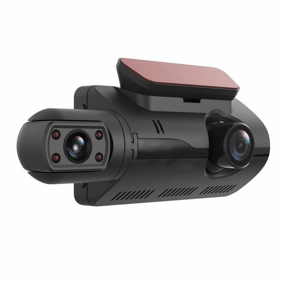 Imagem de Camera Veicular Interna e Frontal C/ Display Filmadora Automotiva Dashcam D26 Full HD Carro Segurança TAXI