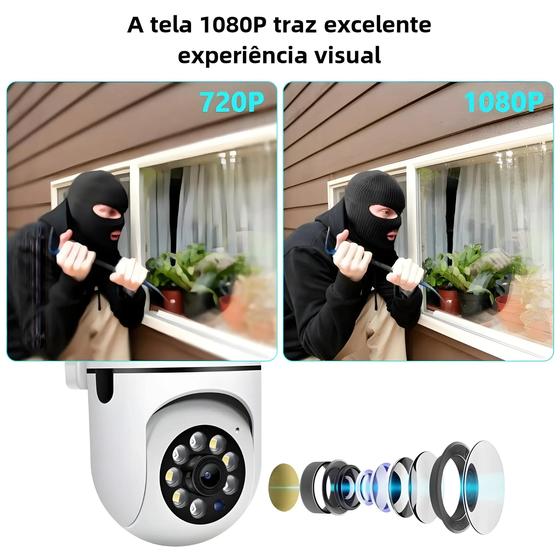 Imagem de Câmera Wi-Fi Externa YCC365 Plus - 1080P com Detecção Humana por IA