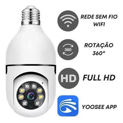 Imagem de Câmera Wifi Lâmpada Segurança 360 Full Hd Noturna E À Prova