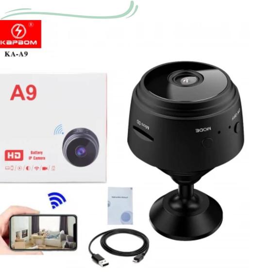 Câmera Wifi Mini De Segurança Espiã Discreta A9 kapbom Menor preço em Câmera Wifi Mini De Segurança Espiã Discreta A9 kapbom