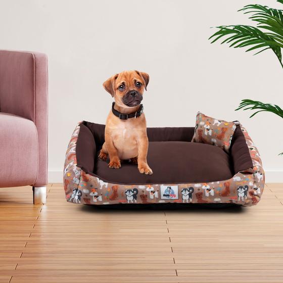 Imagem de Caminha Cama Cachorro Gato Com Zíper 50x40cm Tamanho P 2 Pçs