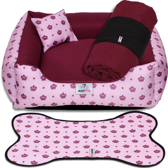 Imagem de Caminha cama para cachorro kit 04 peças lavável tamanho gg